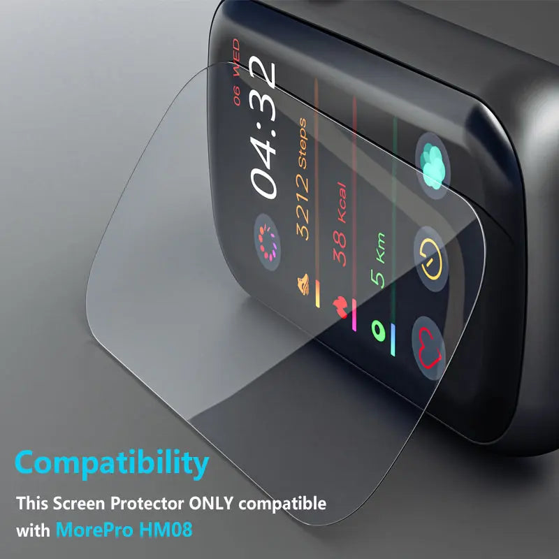 HM08 Smartwatch Charging Cord+Screen Protector MorePro