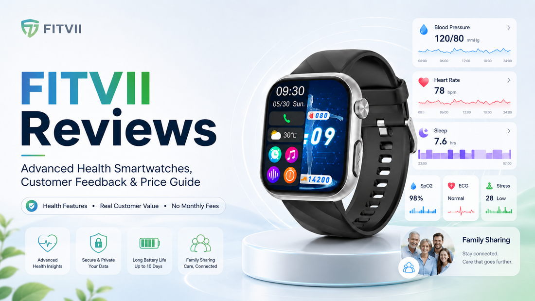 FITVII health smartwatch reviews and price guide for advanced daily wellness tracking.