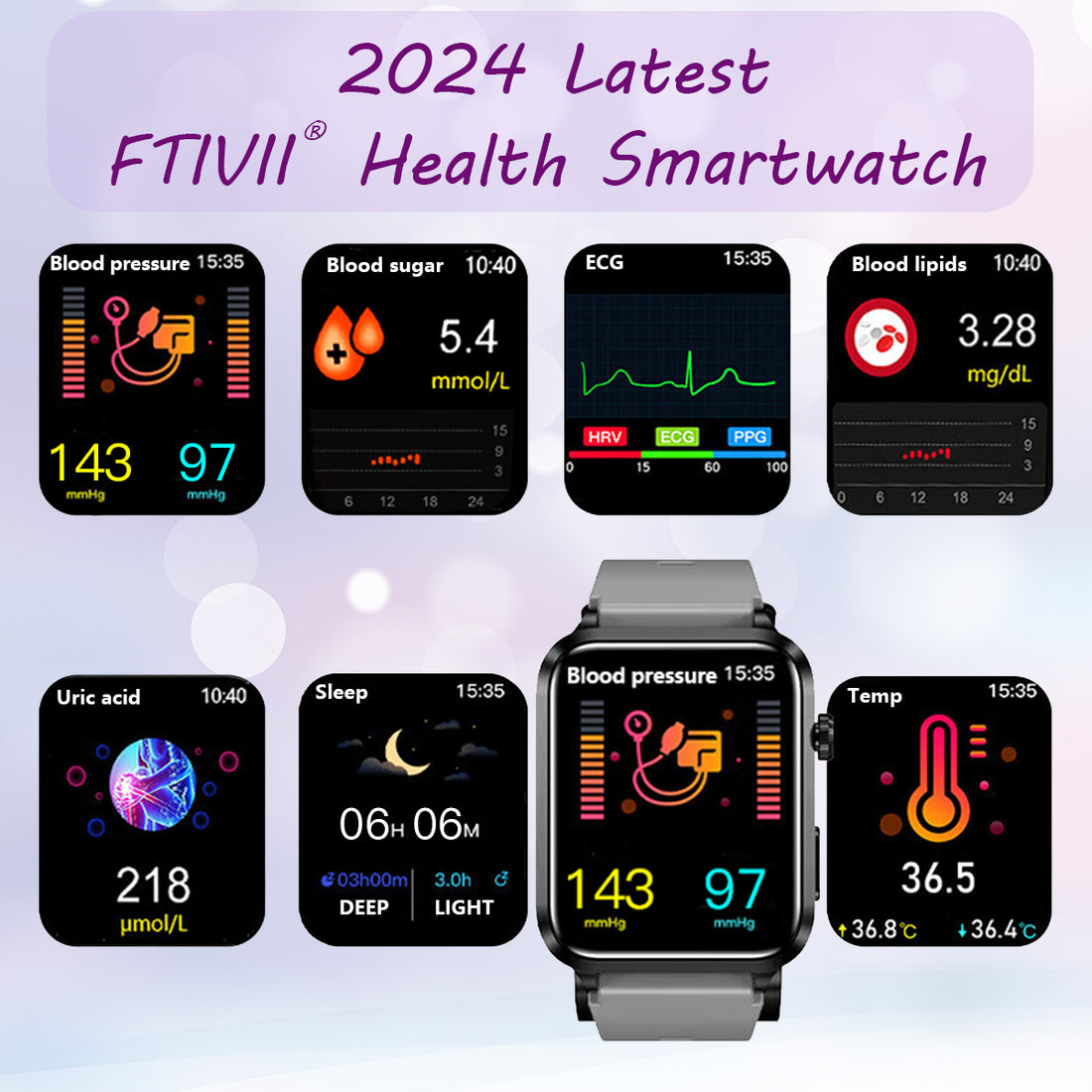 Fitvii Blood Pressure Smartwatch Accuracy