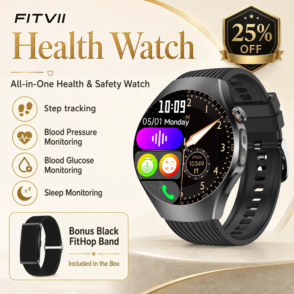 FitVII® AegisFit ECG Smartwatch with All-in-one Health Monitoring -🎁Free Watchs