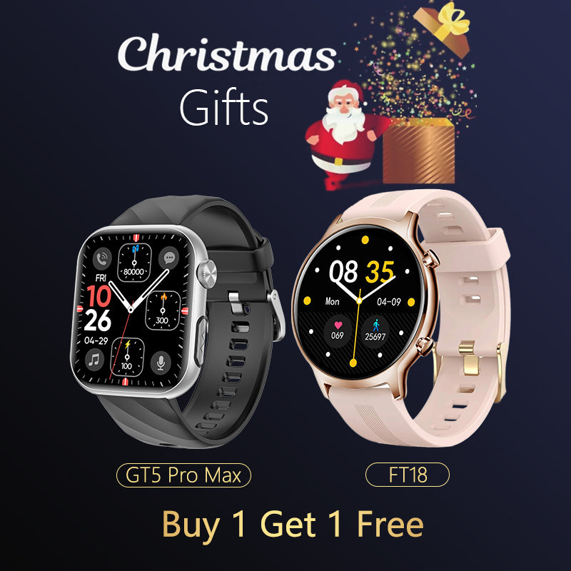 FitVII GT5 PRO Max Smartwatch + 24/7 HR & BP FT18 Smartwatch - Buy 1 Get 1 Free Christmas Gift🎁-2 Color💥