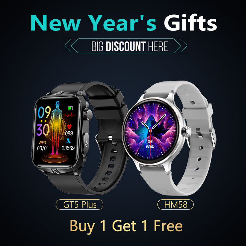 2025 Upgrade Fitvii® GT5 Plus Health & Fitness Smartwatch with HR+BP+BG+ECG(EKG)+SPO2+TEMP+SOS+ Sleep+Uric Acid+Blood Fat Monitoring + New Year Watch Gift🎁