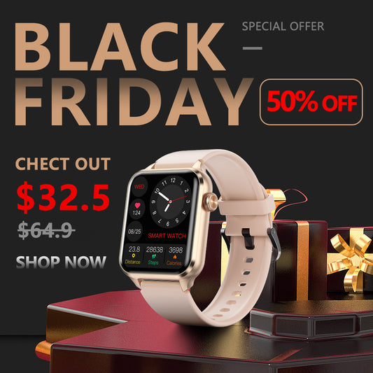 Women&Men Bluetooth Calling Smartwatch With Fitness& Health Monitor-Black Friday  50% OFF💥