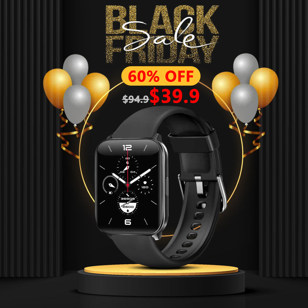 Upgrade FITVII® GT5 Blood Pressure Watch With Heart Rate Monitor for Senior-Black Friday 60% OFF💥