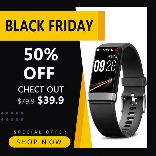 V19 HRV with ECG & 24/7 Heart Rate Monitoring Fitness Tracker-Black Friday 50% OFF🔥