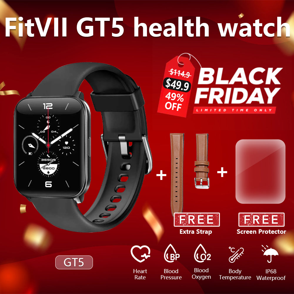 Upgrade FITVII® GT5 Blood Pressure Watch With Heart Rate Monitor for Senior- 49% OFF💥+Free Gift🎁