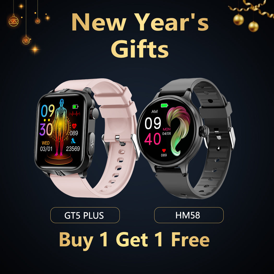 2025 Upgrade Fitvii® GT5 Plus Health & Fitness Smartwatch with HR+BP+BG+ECG(EKG)+SPO2+TEMP+SOS+ Sleep+Uric Acid+Blood Fat Monitoring + New Year Watch Gift🎁