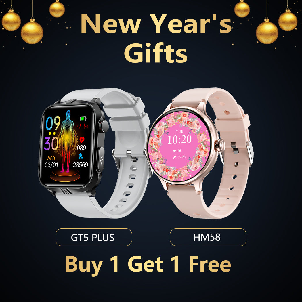 2025 Upgrade Fitvii® GT5 Plus Health & Fitness Smartwatch with HR+BP+BG+ECG(EKG)+SPO2+TEMP+SOS+ Sleep+Uric Acid+Blood Fat Monitoring + New Year Watch Gift🎁