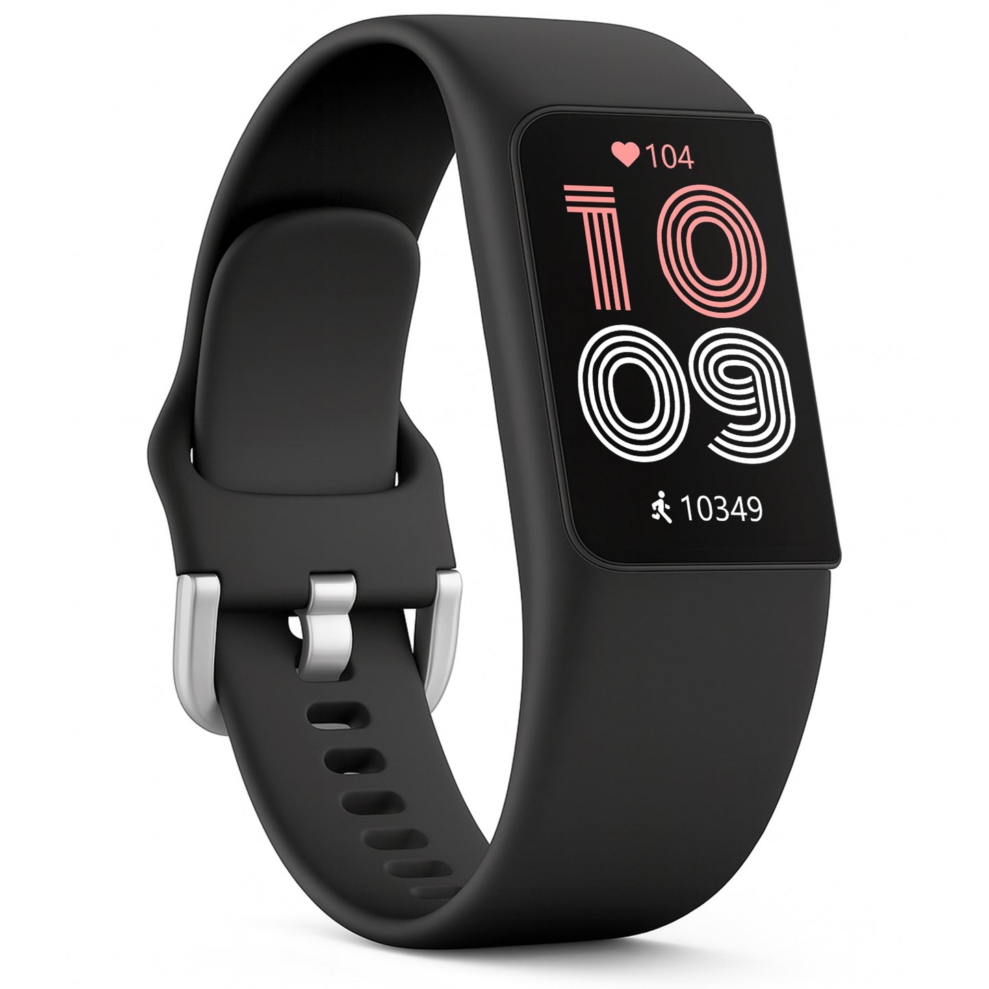 FITVII Slim Fitness Trackers, Fitness Watch with 24/7 Heart Rate, Blood Pressure, Blood Oxygen, Stress Monitor, AMOLED Activity Tracker Step Calorie Counter, IP68 Waterproof Smart Watch for Women Men