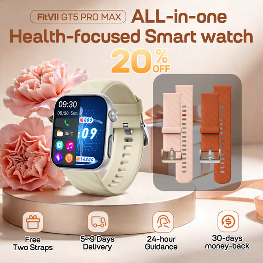 Women's/Men's Stylish and Health Smart Watch-New Fitvii GT5 Pro Max (6 Colors)