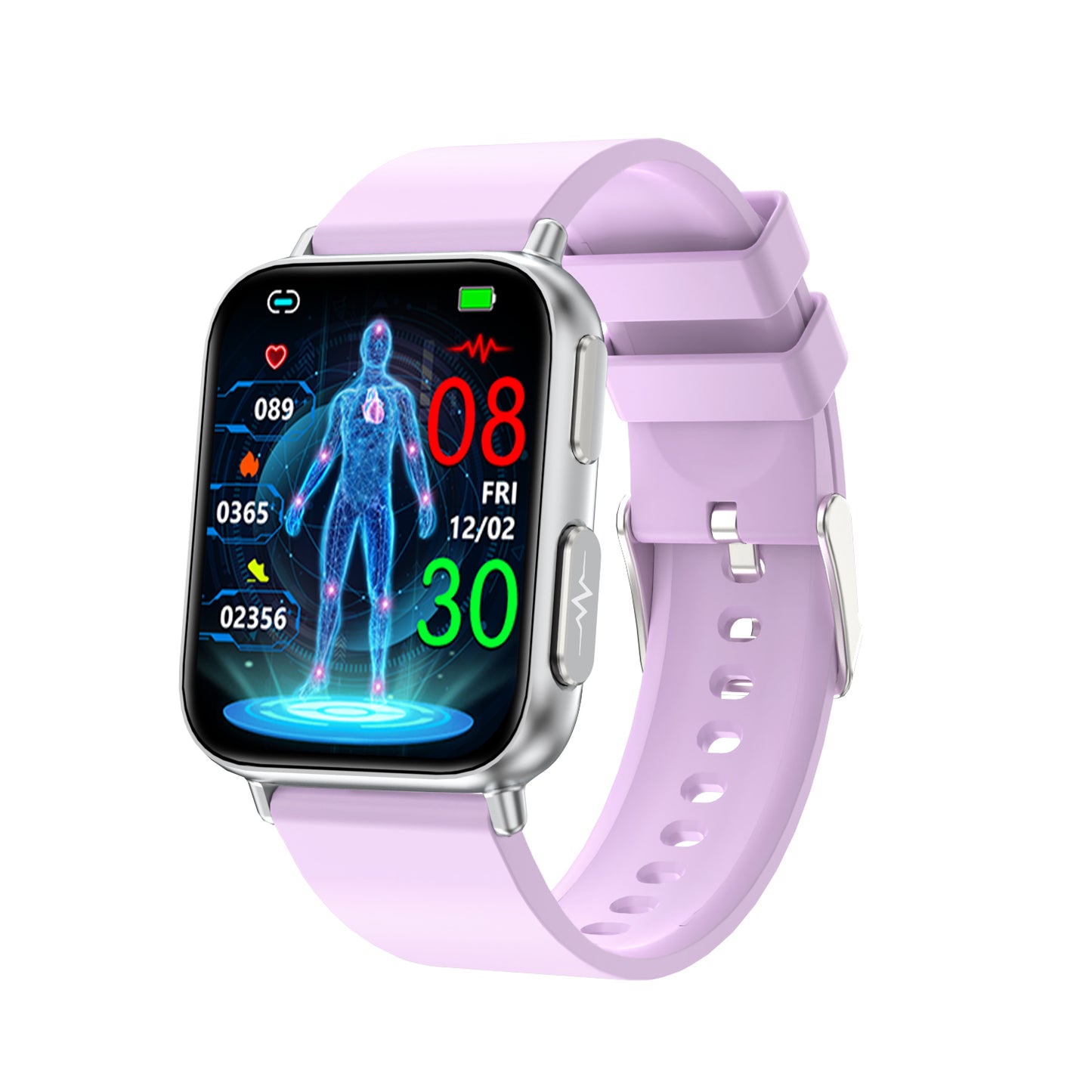 Novo Fitvii Poderoso Smartwatch ECG com Monitor de Pressão Arterial de Frequência Cardíaca + EKG + Açúcar no Sangue + Teste de Estresse