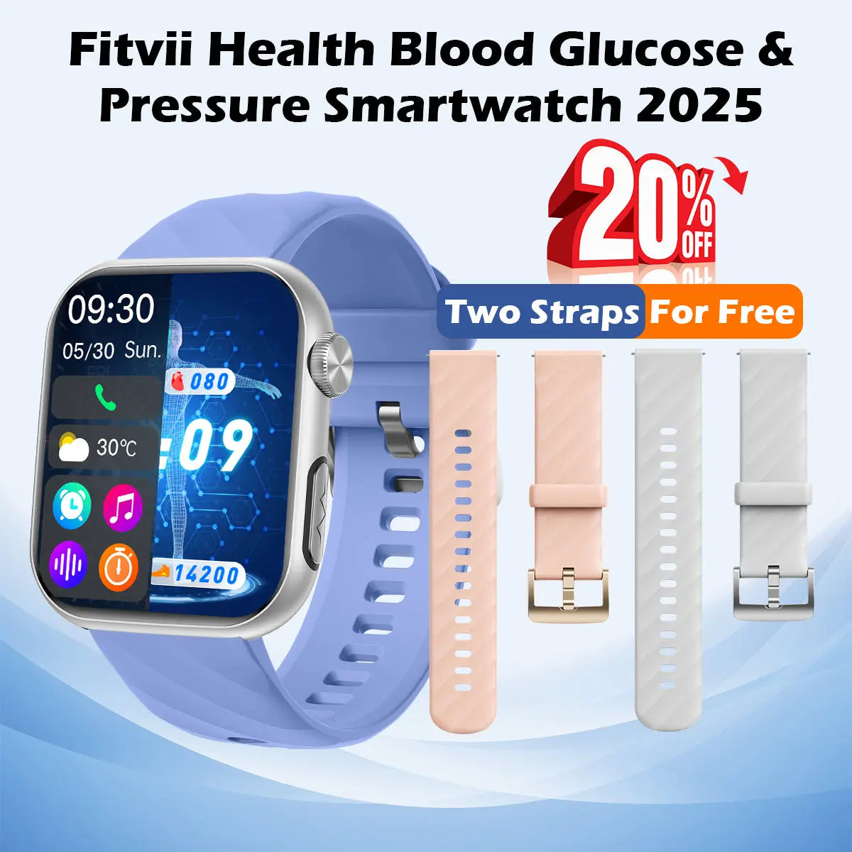 FITVII HM57 Health & Fitness Tracker (Answer/Make Calls), Smart Watch with HR+BP+SPO2 Monitor (Copy) fitvii