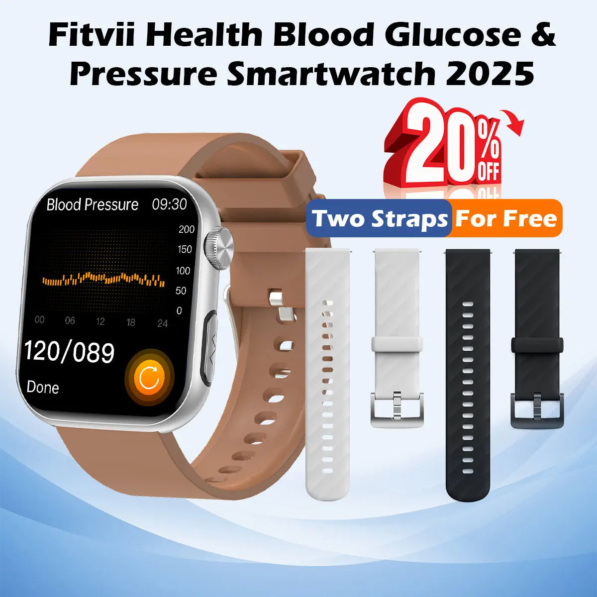 FITVII HM57 Health & Fitness Tracker (Answer/Make Calls), Smart Watch with HR+BP+SPO2 Monitor (Copy) fitvii