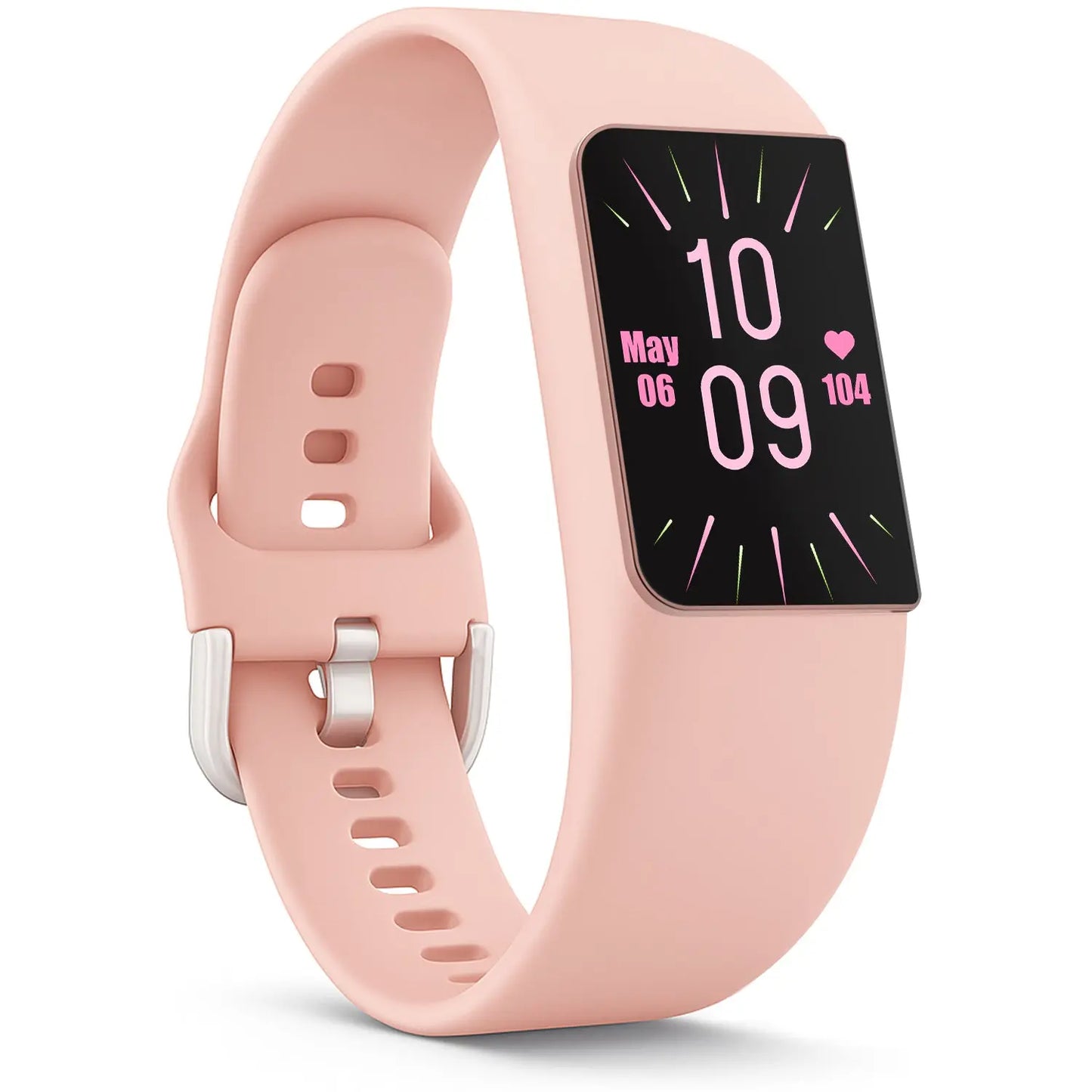 FITVII Looki-mini Fitness Trackers, Slim AMOLED Fitness Watch 2025 with 24/7 Heart Rate, Blood Pressure, Blood Oxygen, Stress Monitor, Step Calorie Counter, IP68 Waterproof Smart Watch for Women Men fitvii