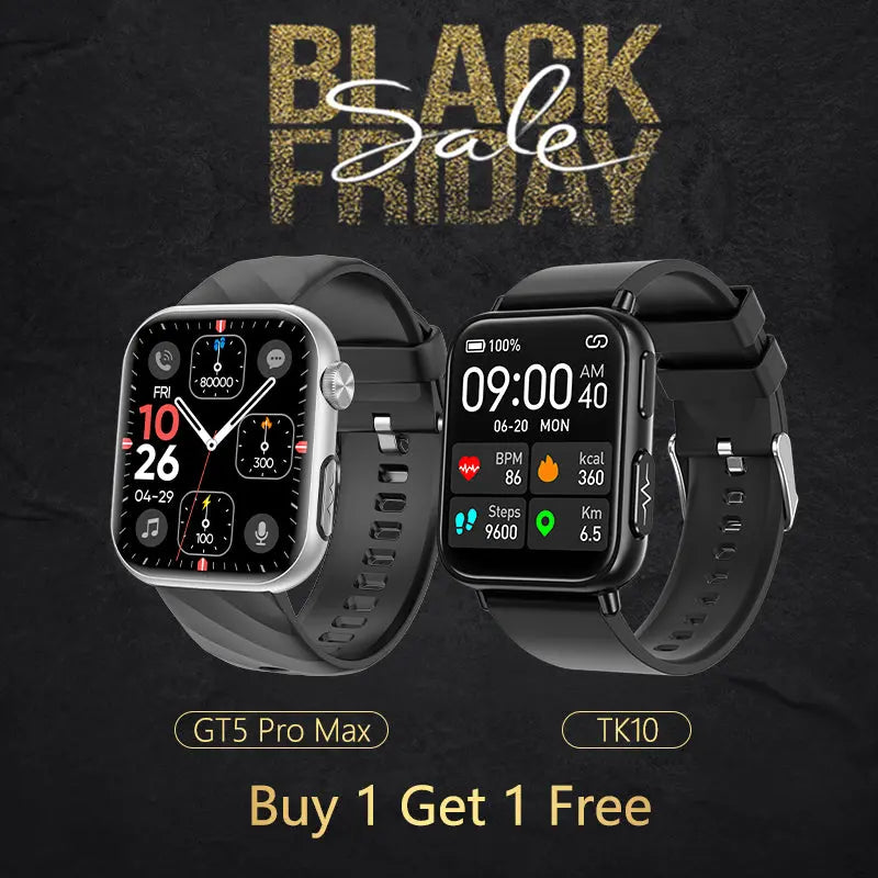 FitVII GT5 PRO MAX Smartwatch + EKG TK10 Smartwatch - Buy 1 Get 1 Free Black Friday💥 fitvii