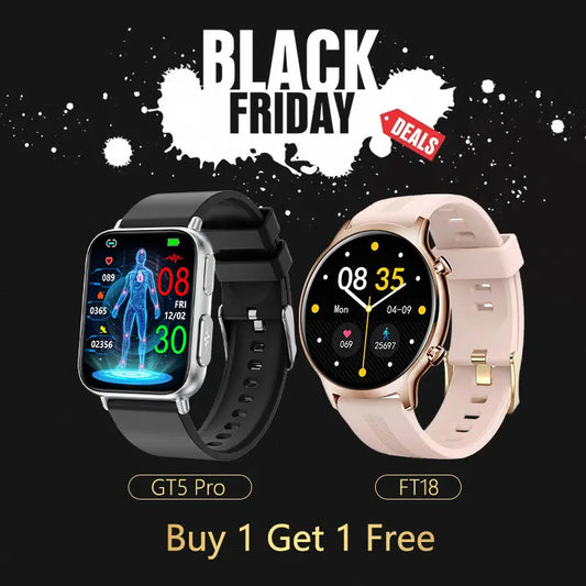 FitVII GT5 PRO Smartwatch + FT18 Smartwatch - Buy 1 Get 1 Free Black Friday💥 fitvii