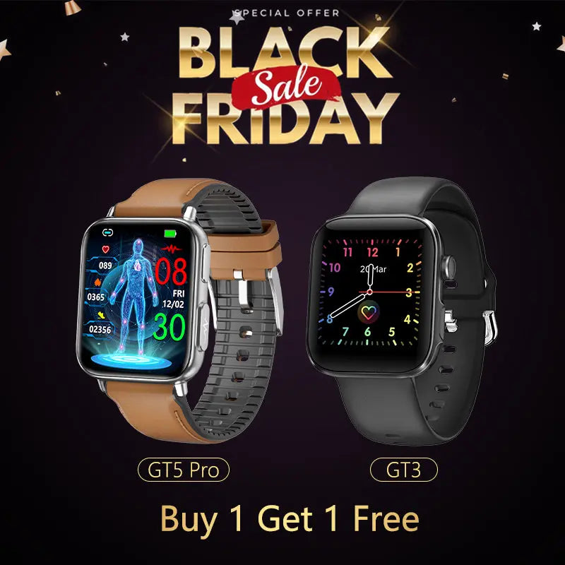 FitVII GT5 PRO Watch+ Blood Pressure Bluetooth GT3 Smart Watch - Buy 1 Get 1 Free Black Friday💥 fitvii