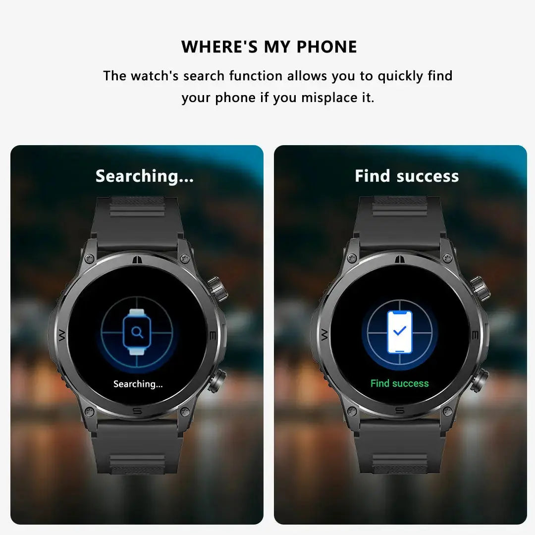 Bedste mænd Fitvii™Strong Health Smartwatch med 38% Mere Data nøjagtighed