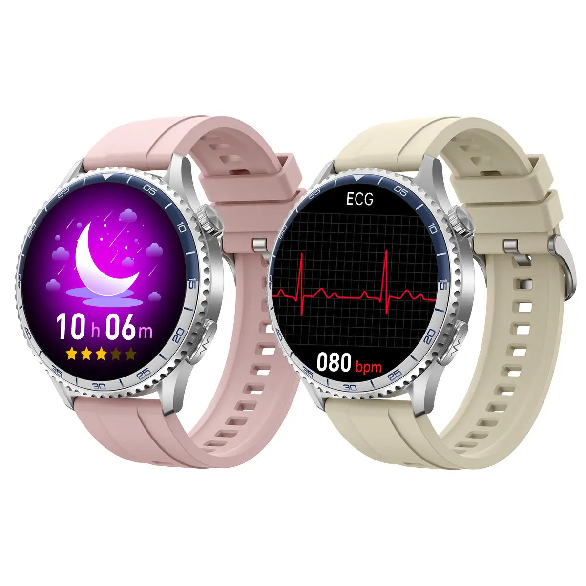 Fitvii® Women Health Smartwatch With  Blood Pressure, Blood Glucose, HRV, EKG, SOS, Spo2, Sleep, Calls and Sport Tracker Reminder fitvii