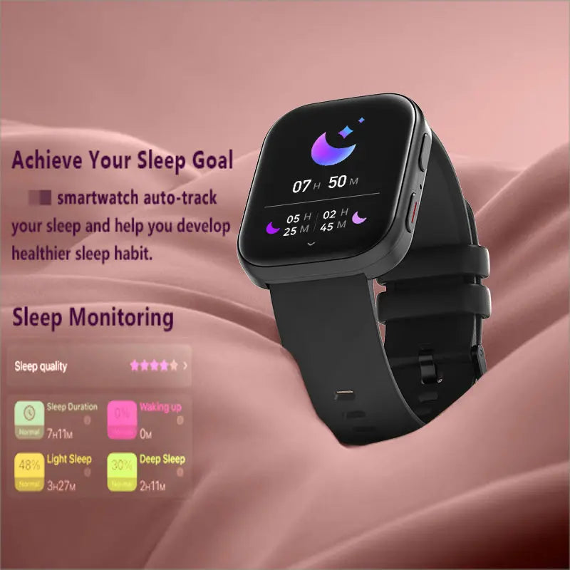 FITVII HM57 Health & Fitness Tracker (Answer/Make Calls), Smart Watch with HR+BP+SPO2 Monitor fitvii