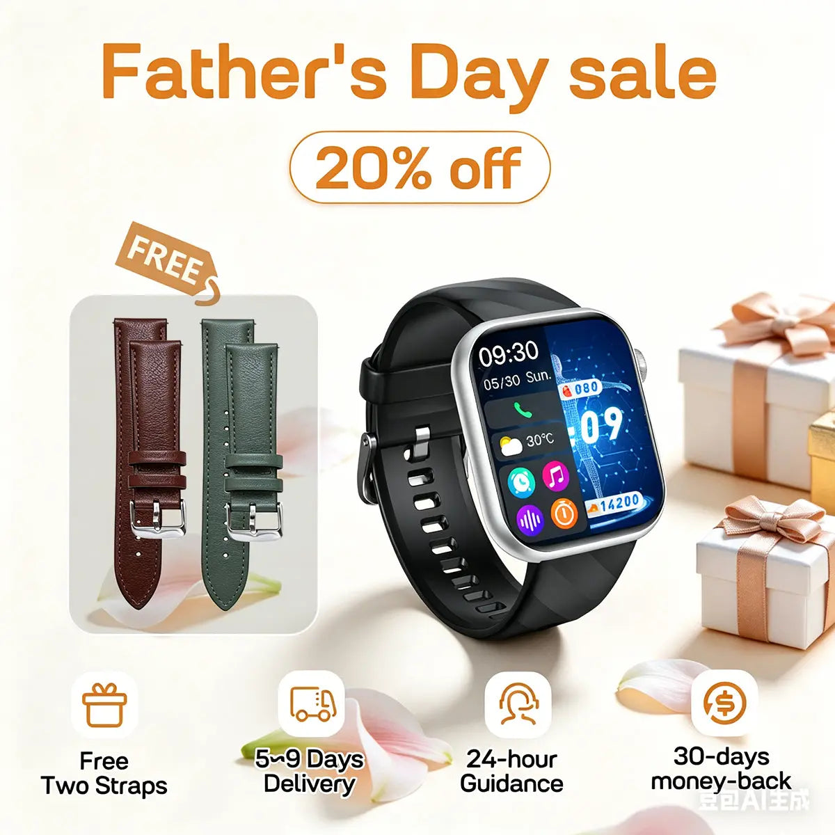 Upgrade FITVII® GT5 Pro Max Blood Pressure Smartwatch with EKG, Glucose Trends, HRV, SpO₂ & More (Copy) fitvii