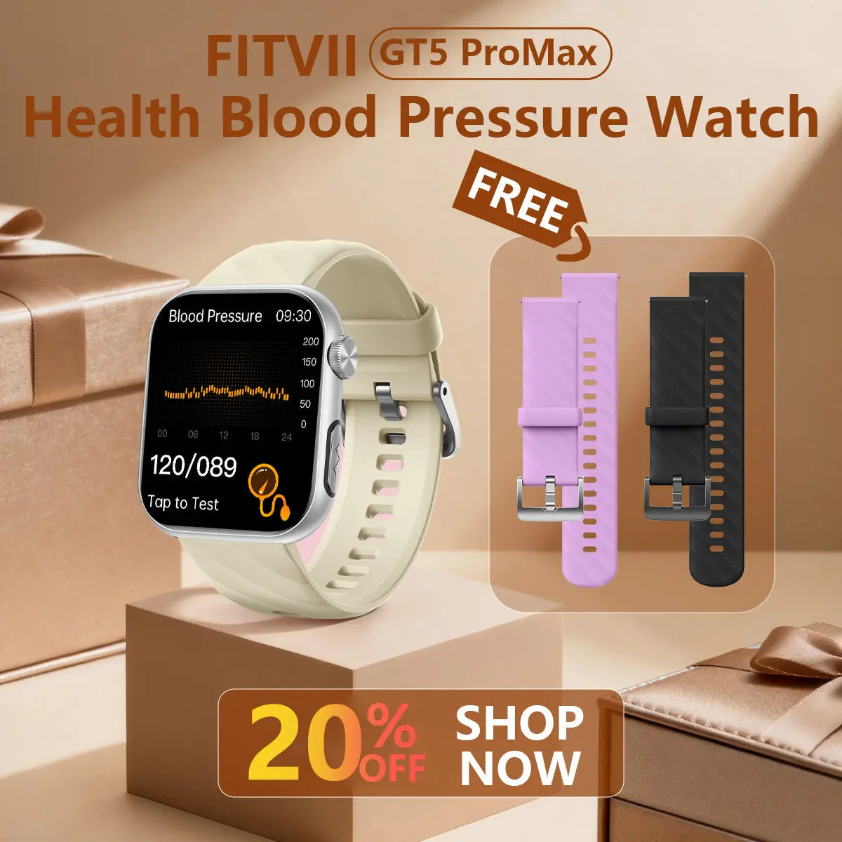 Women's/Men's Stylish and Health Smart Watch-New Fitvii GT5 Pro Max (6 Colors) (Copy) fitvii