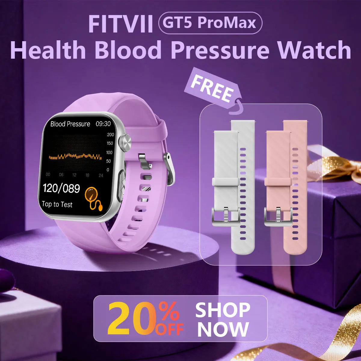 Women's/Men's Stylish and Health Smart Watch-New Fitvii GT5 Pro Max (6 Colors) (Copy) fitvii