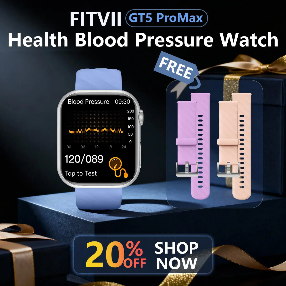 Women's/Men's Stylish and Health Smart Watch-New Fitvii GT5 Pro Max (6 Colors) (Copy) fitvii