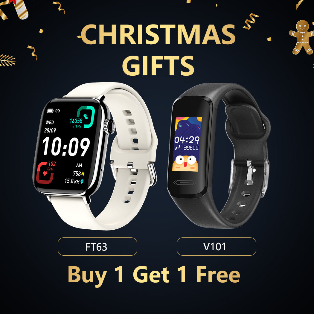 FitVII IP68 Waterproof Sports Smartwatch + V101 Kid's Fitness TrackerChristmas Gift-2 Colors🎁