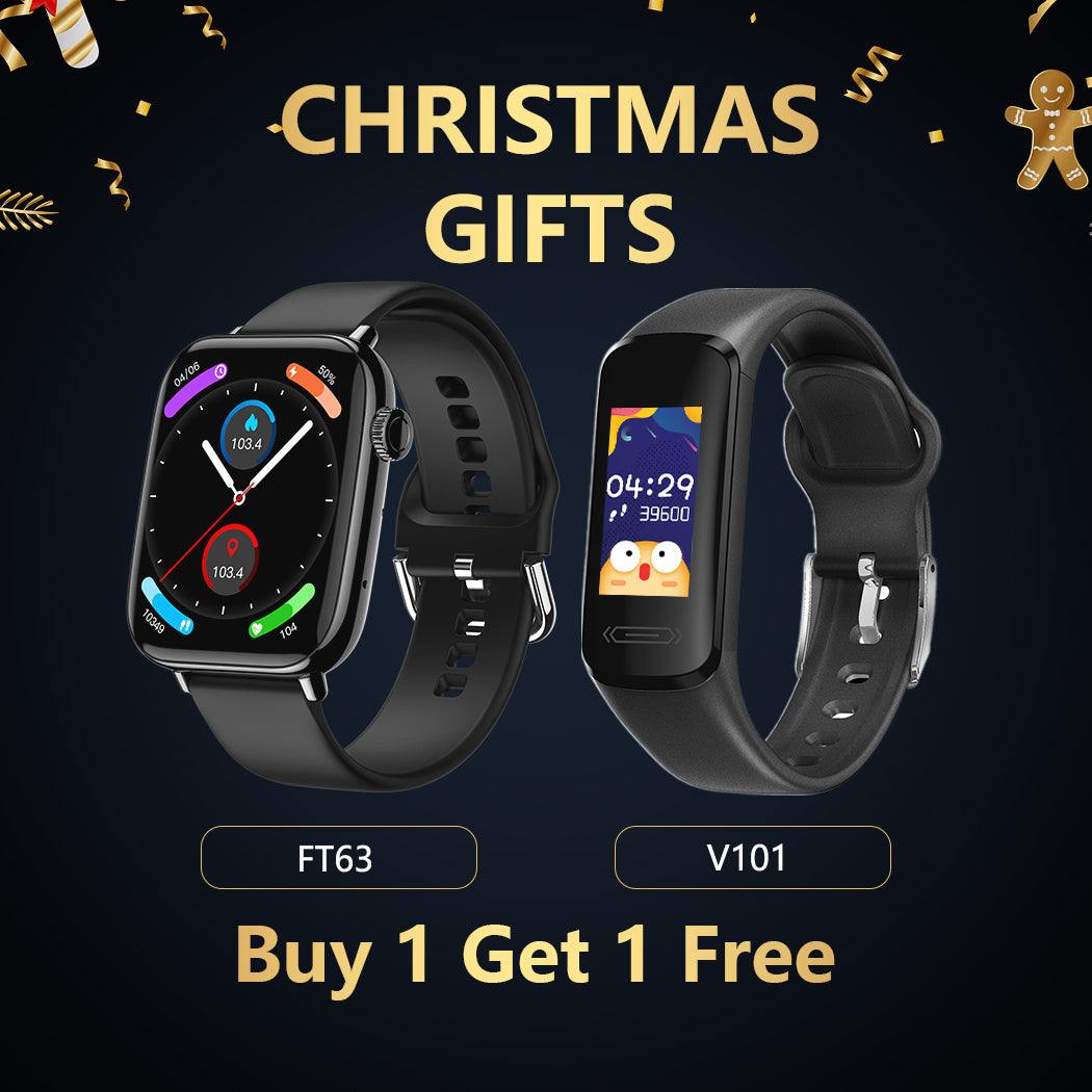 FitVII IP68 Waterproof Sports Smartwatch + V101 Kid's Fitness TrackerChristmas Gift-2 Colors🎁