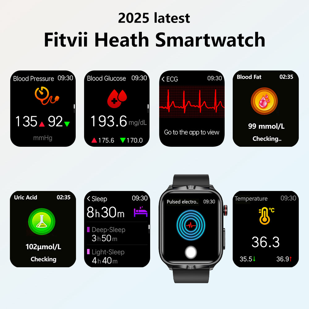 FITVII GT2 SmartWatch ECG con cardiofrequenzimetro