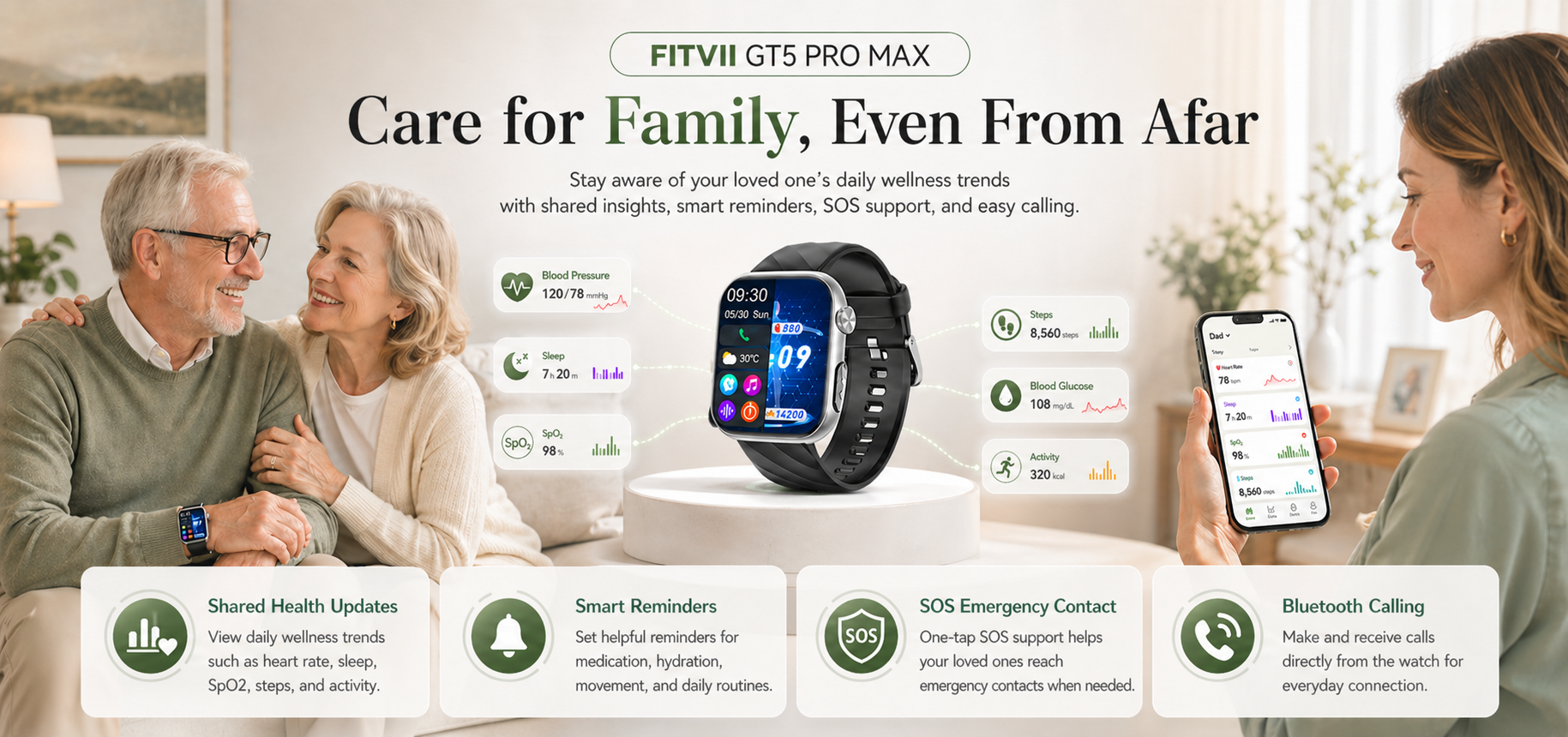 Fitvii Blood Pressure health watch