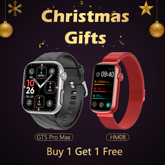 FitVII GT5 PRO MAXSmartwatch + HM08 Fitness Tracker - Buy 1 Get 1 Free Christmas Gifts