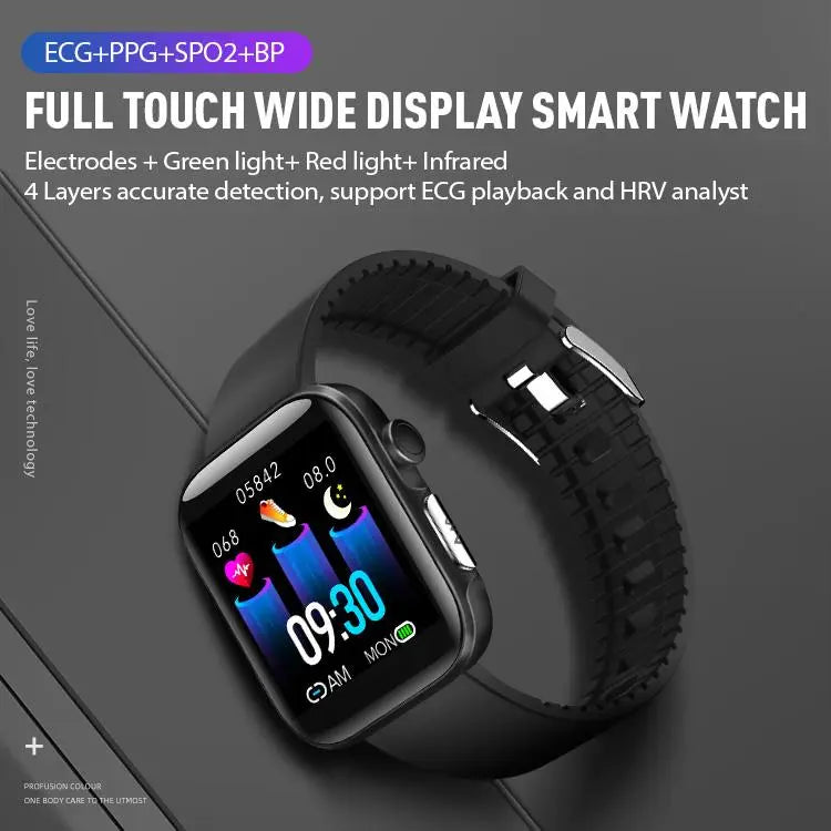 FITVII GT2 SmartWatch ECG with Heart Rate Blood Pressure Monitor MorePro