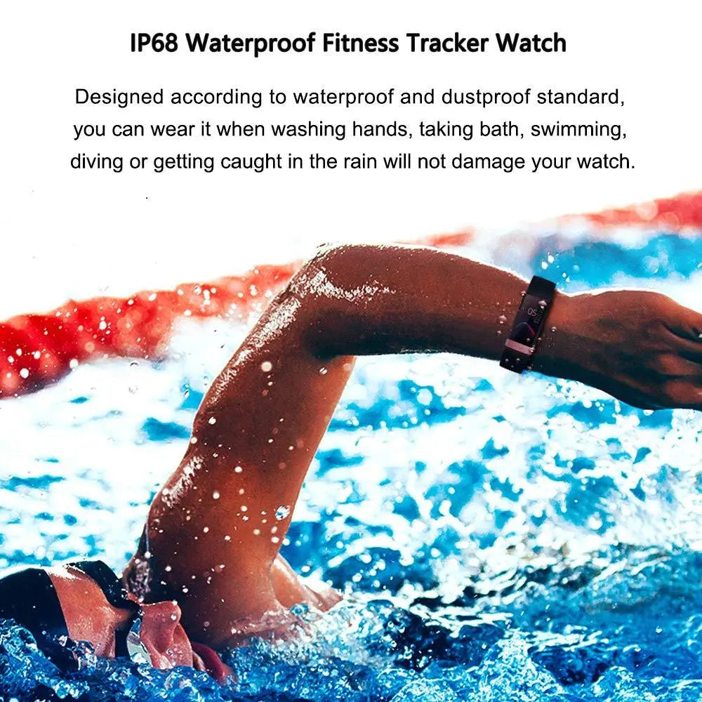 Waterproof step 2024 tracker watch